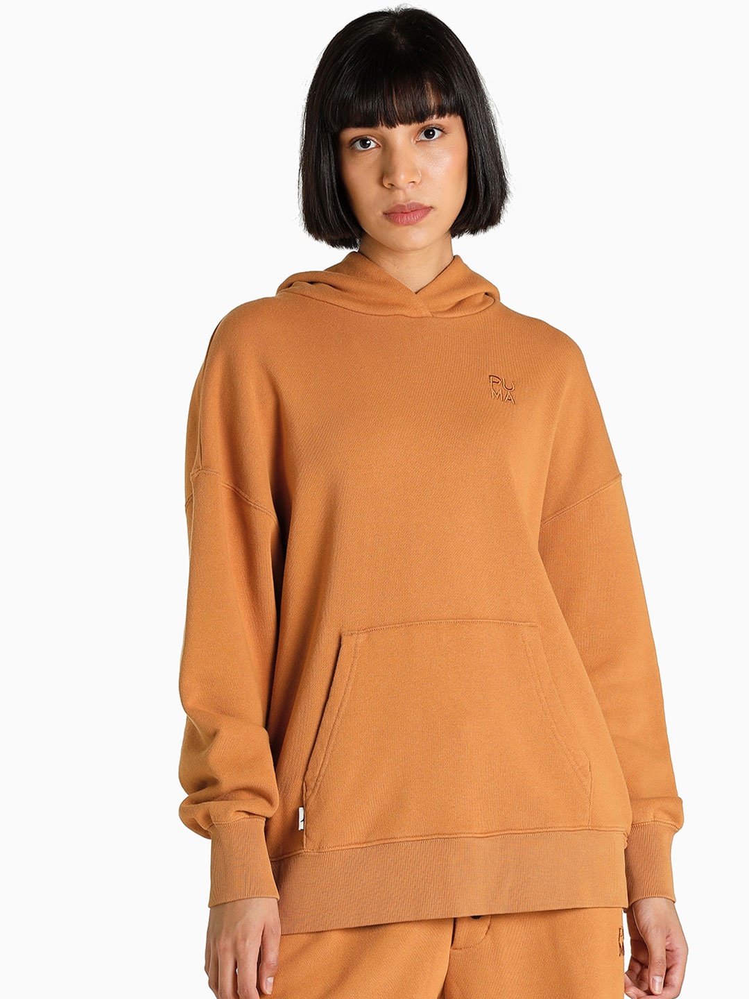 

Puma Infuse Oversized Hooded Pullover, Tan