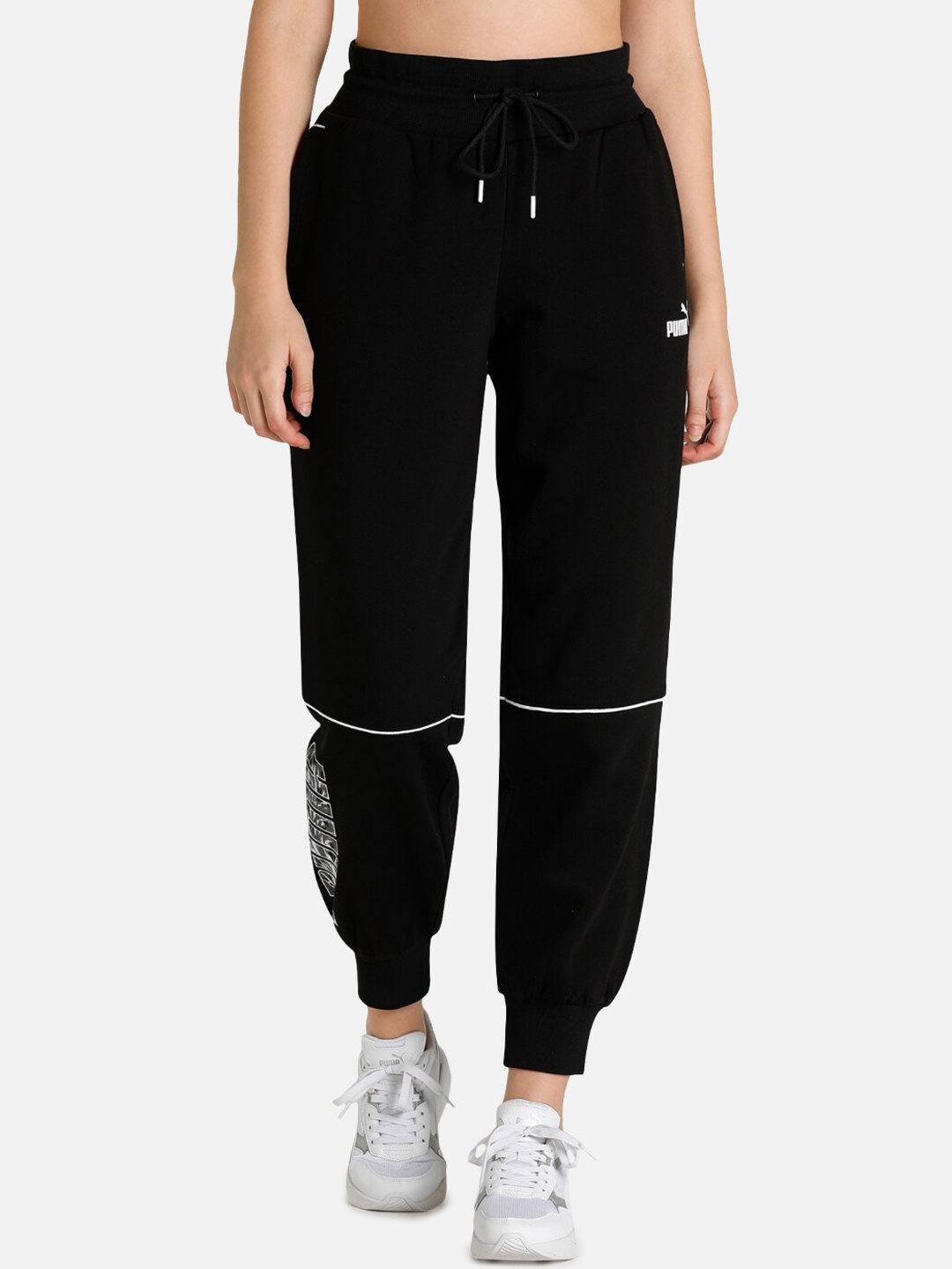 

Puma Women Black Solid Cotton Power Safari Joggers