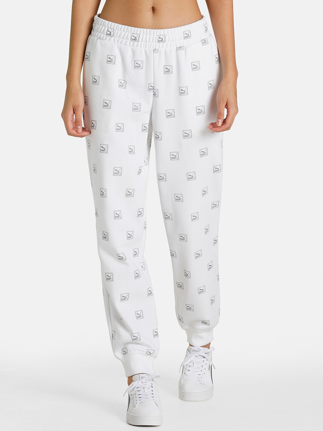 

Puma Women White Brand Love Printed Regular Fit Joggers
