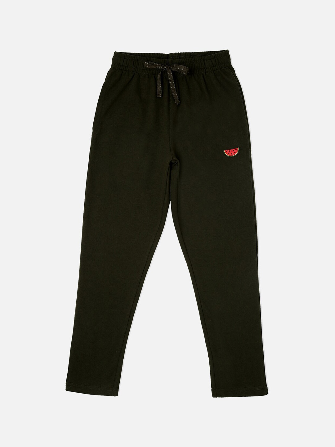 

Sweet Dreams Girls Olive-Green Solid Lounge Pant