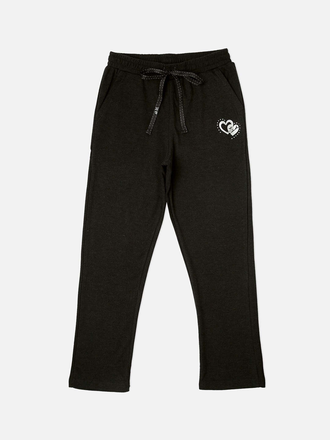 

Sweet Dreams Girls Charcoal-Melange Solid Lounge Pant