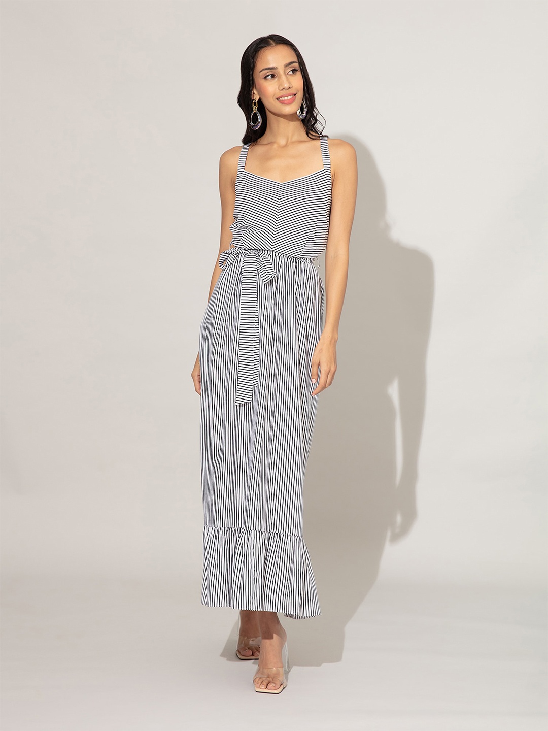 

20Dresses Women Black & White Striped Maxi Dress