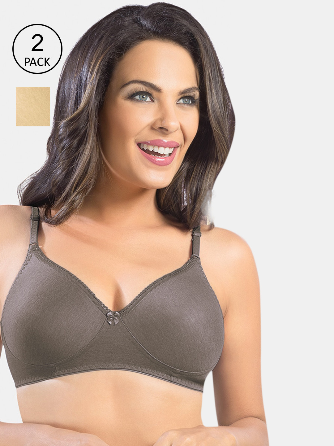 

Sonari Women Seamless Non Padded Non Wired Regular Bra, Brown