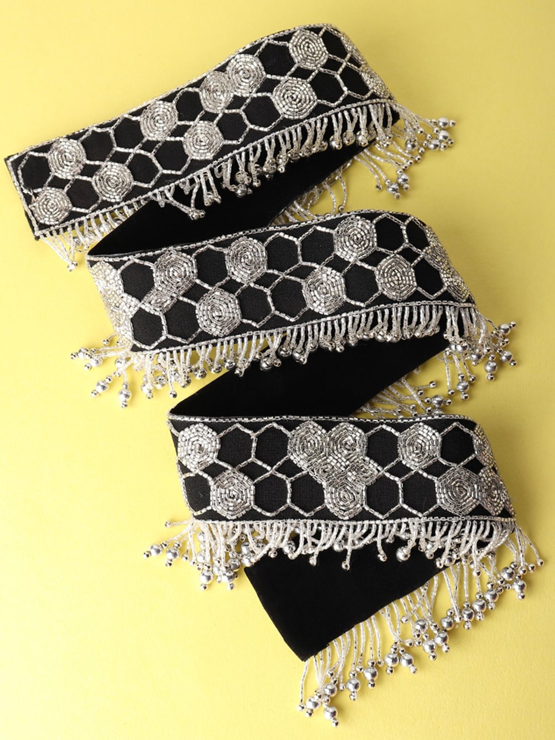 

MODARTA Women Black Embellished Formal Belt