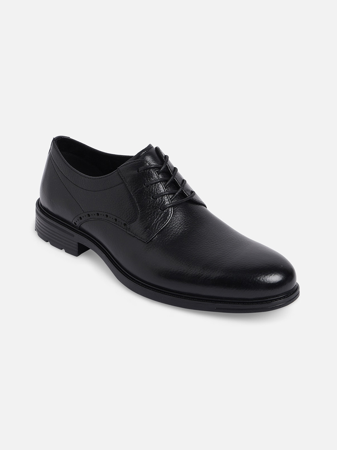 

ALDO Men Black Solid Formal Leather Derbys