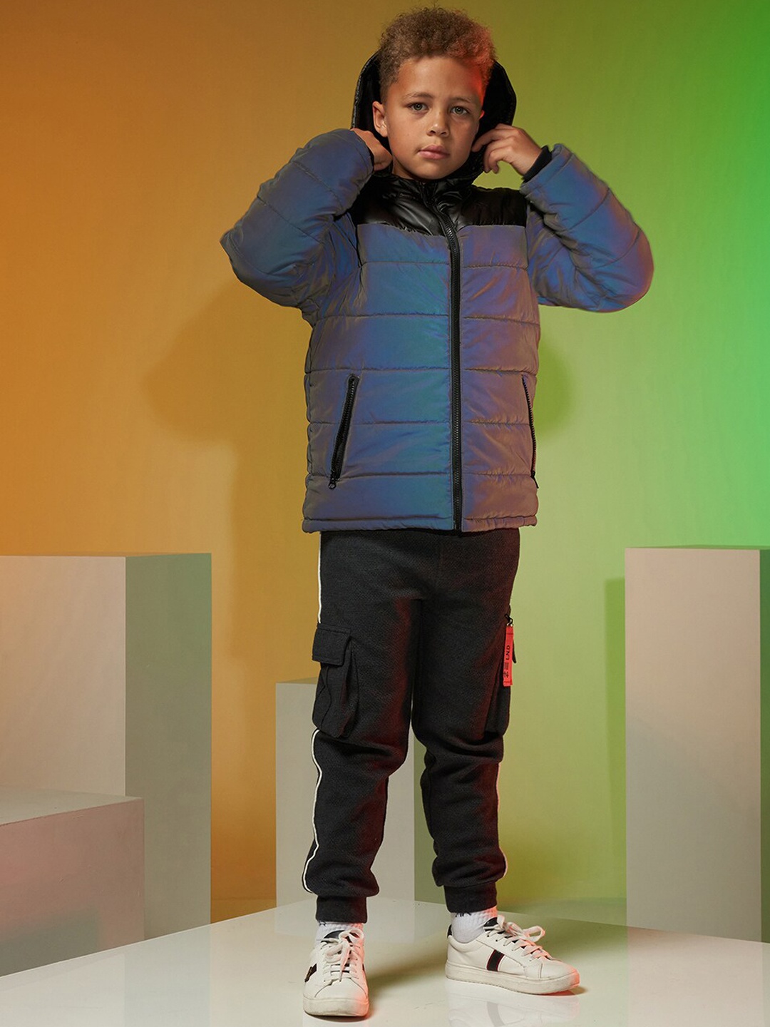 

Angel & Rocket Boys Black Solid Cotton Joggers