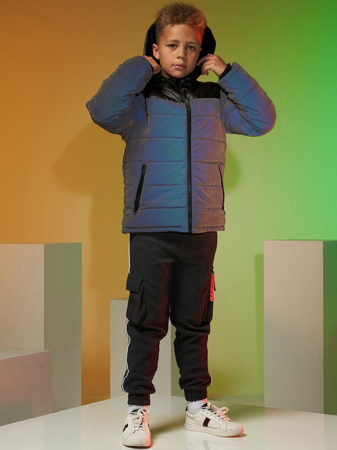 

Angel & Rocket Boys Black Solid Cotton Joggers