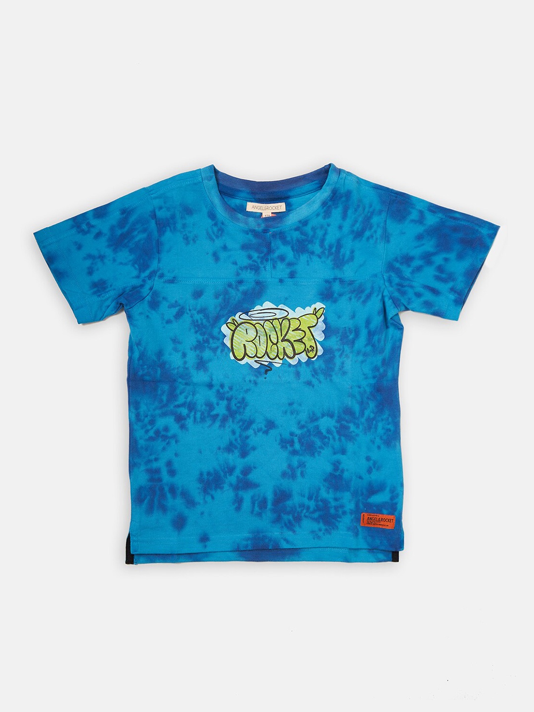 

Angel & Rocket Boys Blue Tie and Dye Dyed T-shirt