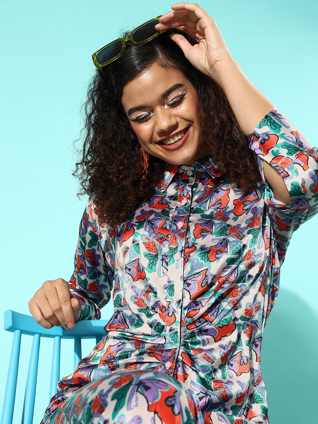 

Stylecast X Hersheinbox Women Multi-Coloured Floral Once Upon a Sleeve Dress