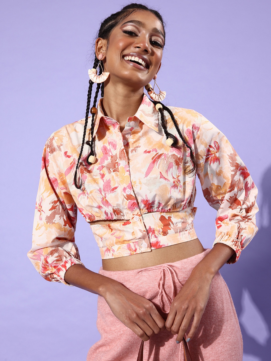 

Stylecast X Hersheinbox Multi Abstract Once Upon a Sleeve Top