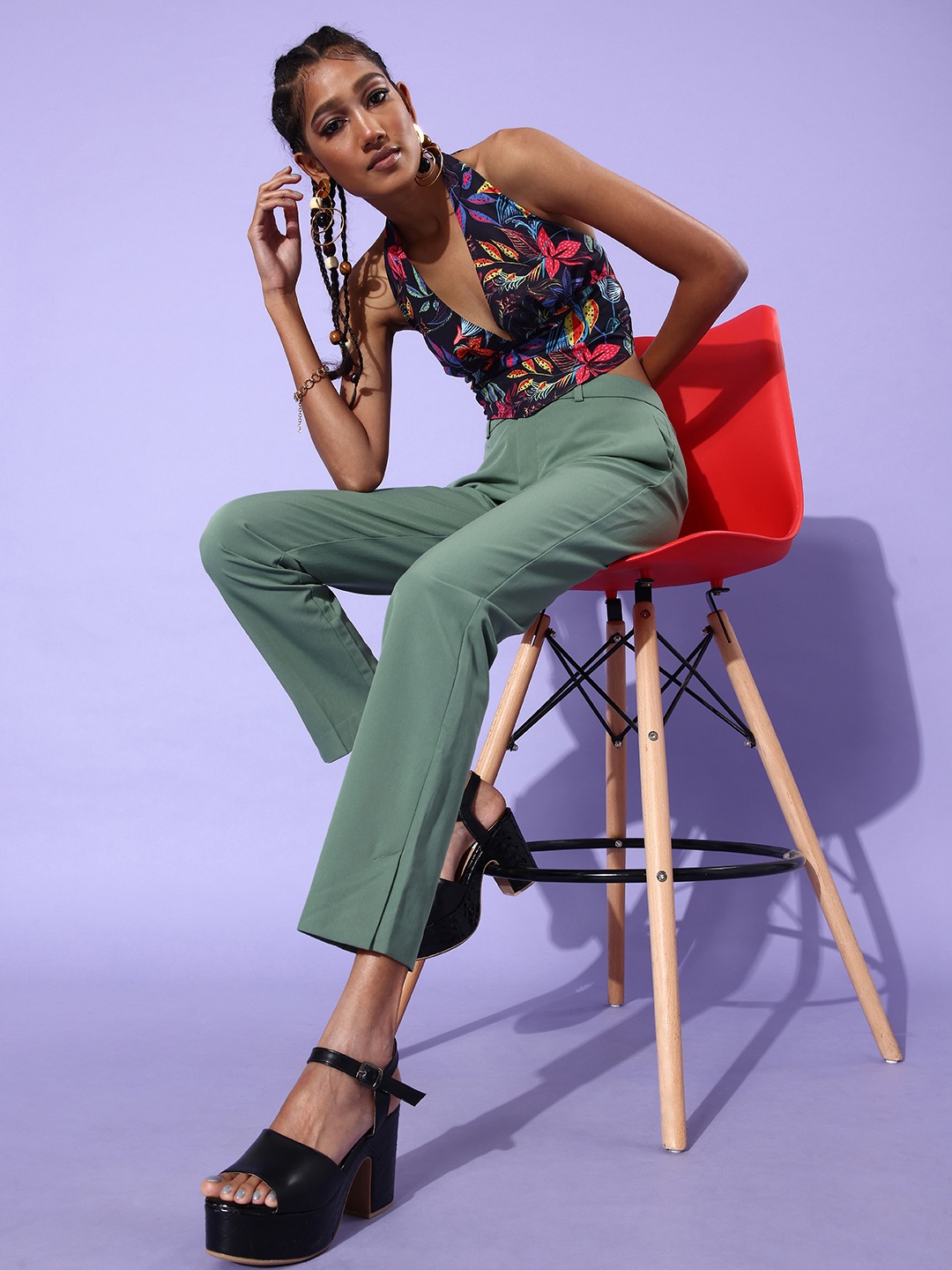 

Stylecast X Hersheinbox Multi-Coloured Floral New Neckline Top