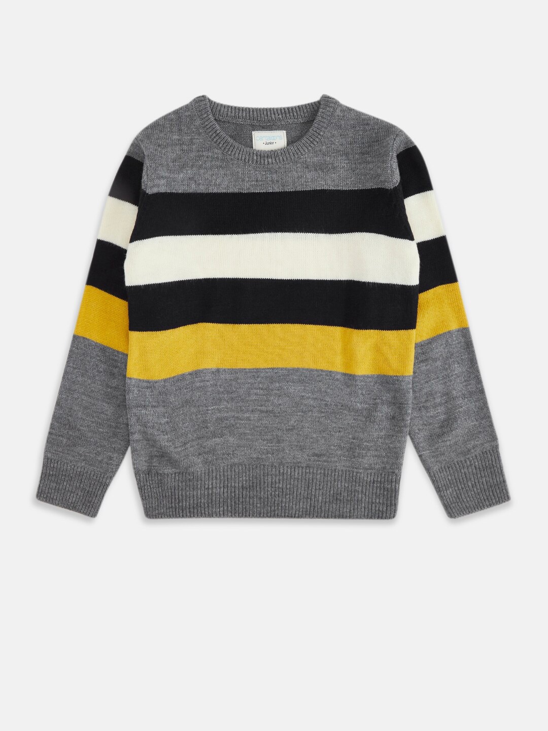 

Pantaloons Junior Boys Navy Blue & White Striped Pullover