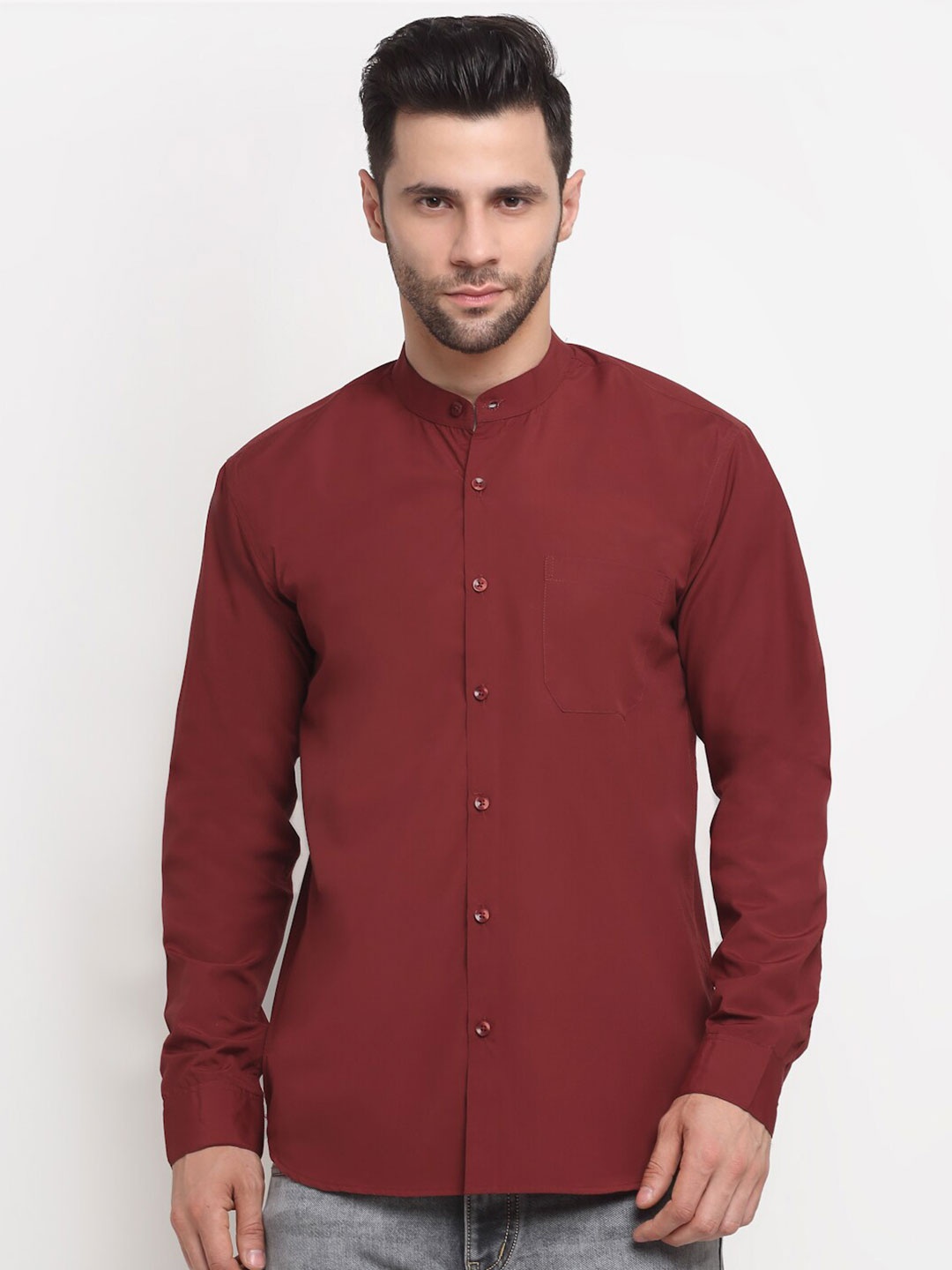 

NEUDIS Men Maroon Classic Casual Shirt