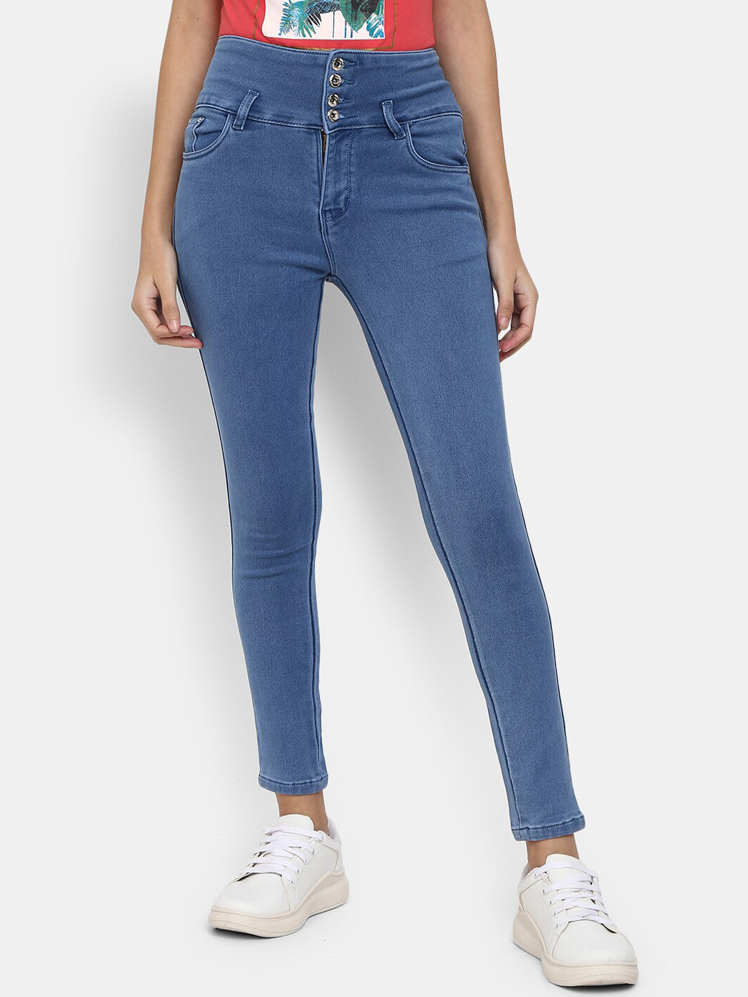 

V-Mart Women Blue Skinny Fit High-Rise Stretchable Jeans