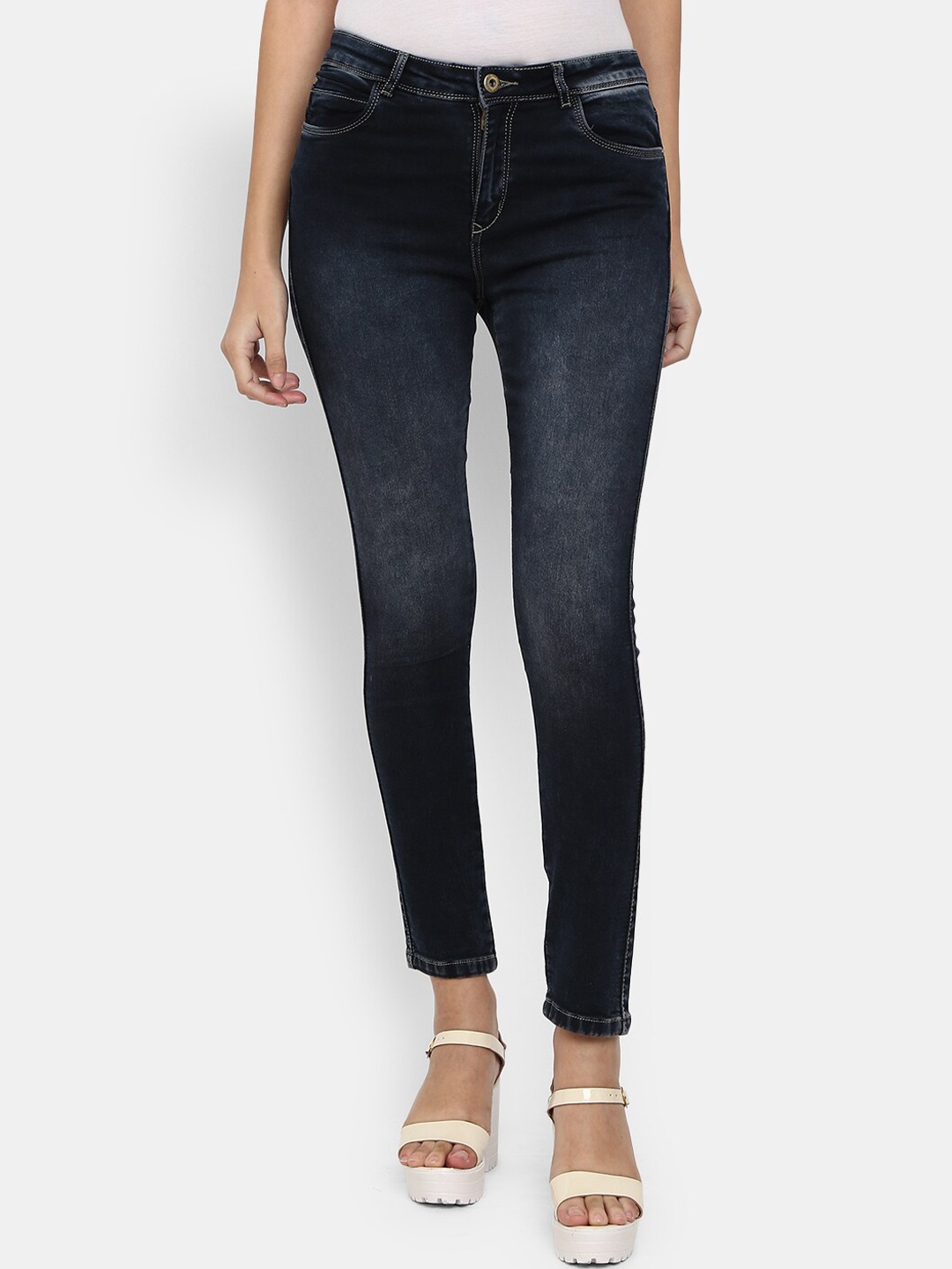 

V-Mart Women Grey Light Fade Stretchable Jeans