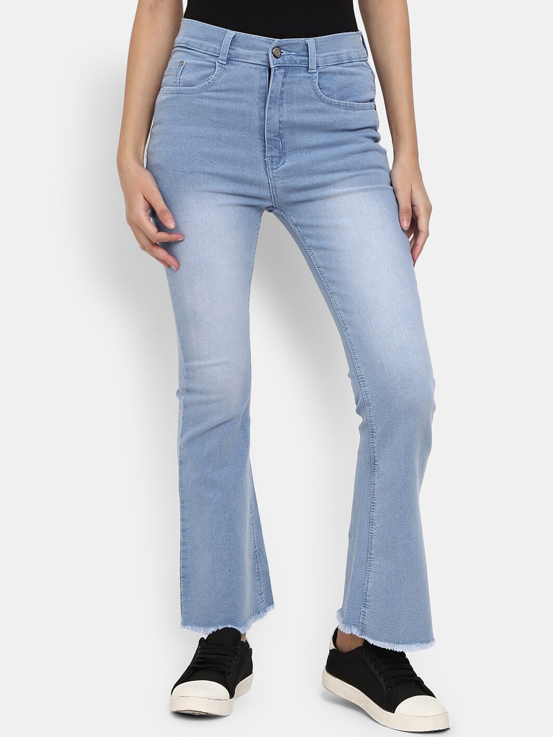 

V-Mart Women Blue Low Distress Heavy Fade Stretchable Cotton Jeans