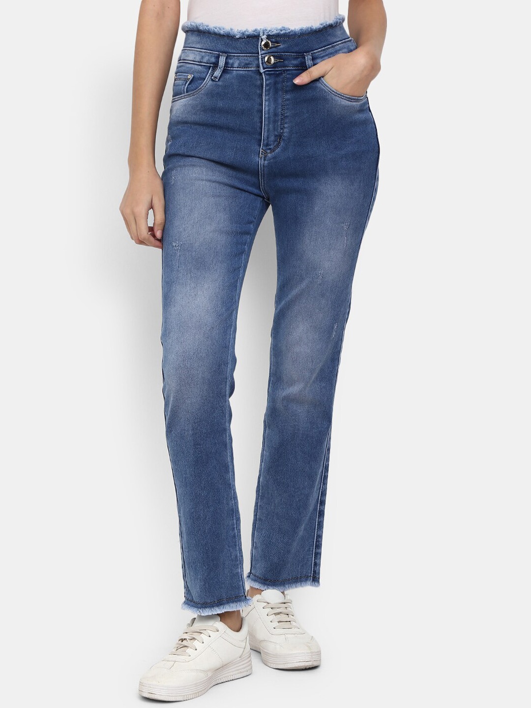 

V-Mart Women Blue Heavy Fade Stretchable Jeans