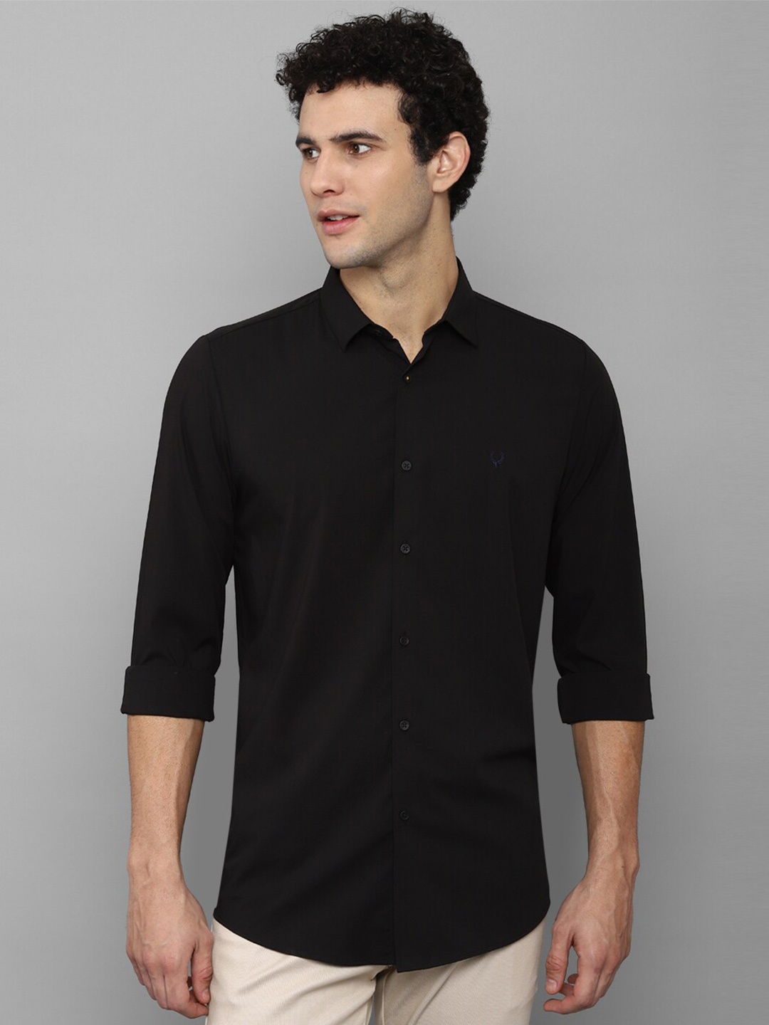 

Allen Solly Men Black Slim Fit Casual Shirt