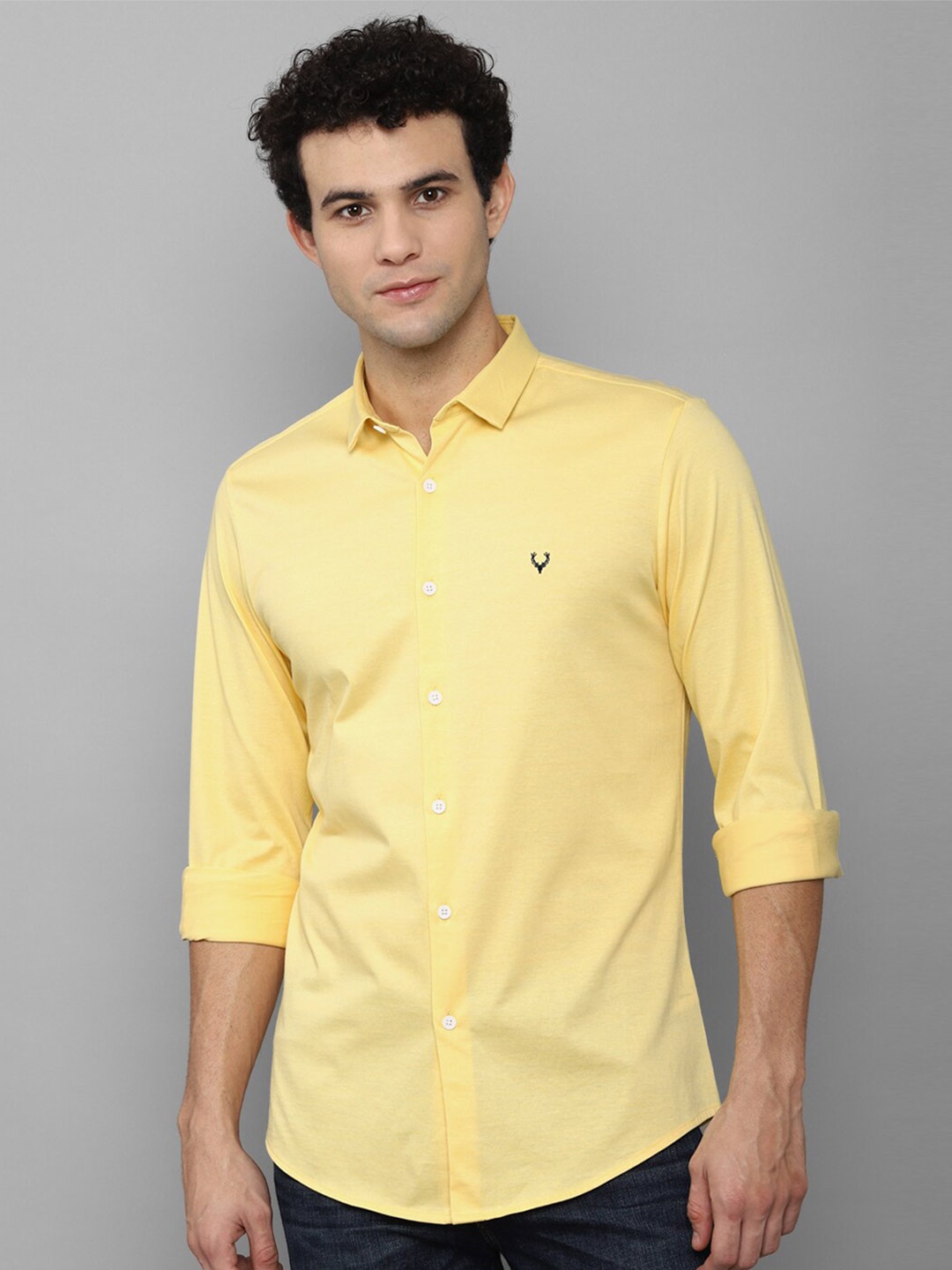 

Allen Solly Men Yellow Slim Fit Casual Shirt