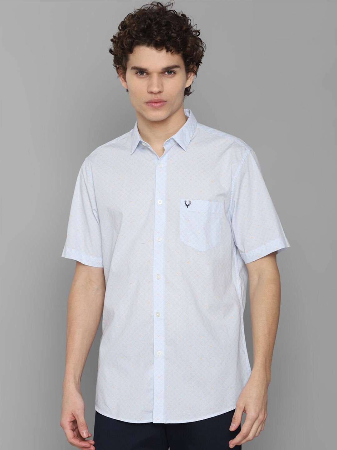 

Allen Solly Men Blue Slim Fit Printed Casual Shirt