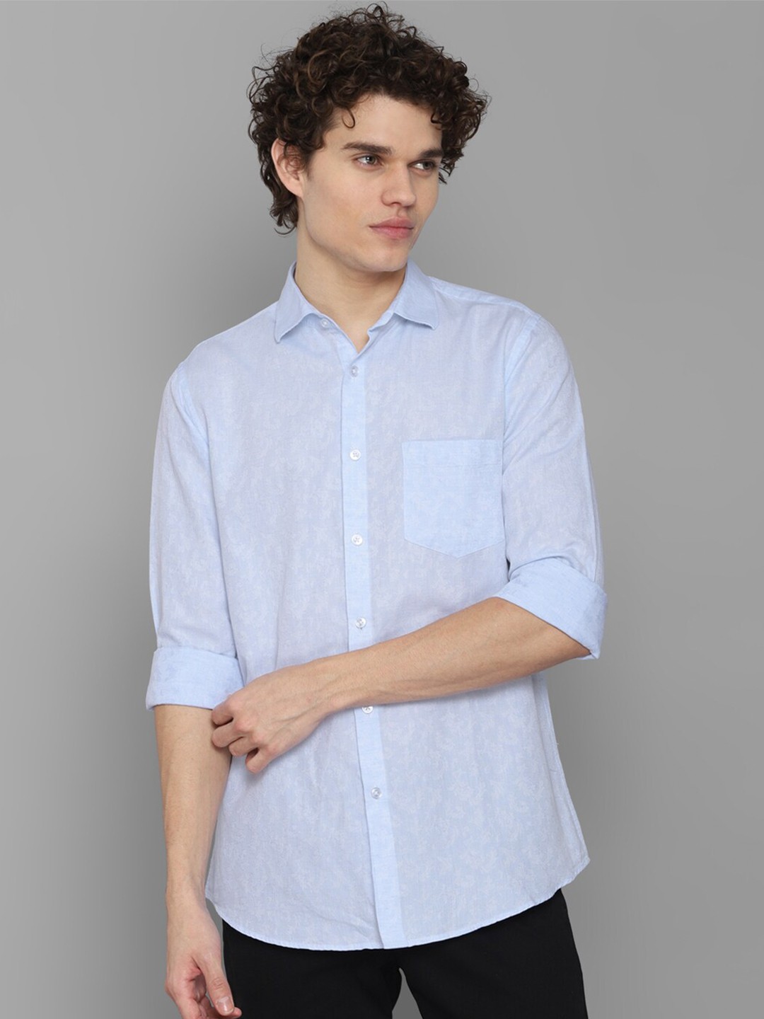 

Allen Solly Men Blue Slim Fit Casual Shirt