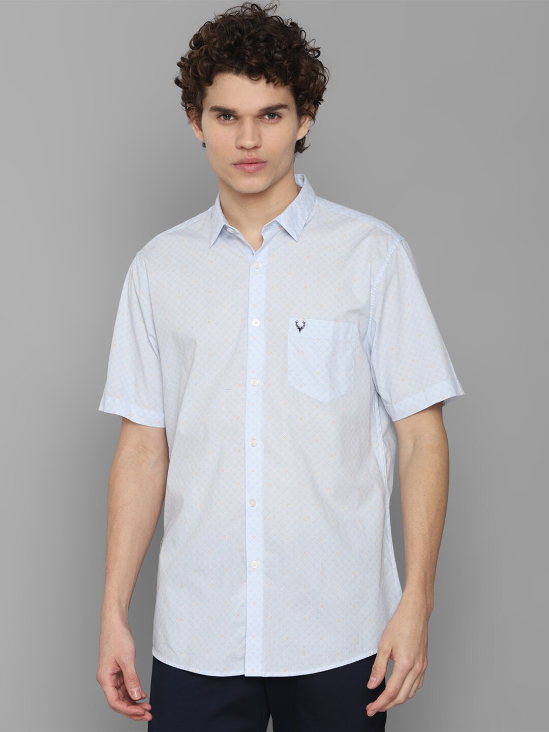 

Allen Solly Men Blue Slim Fit Printed Casual Shirt