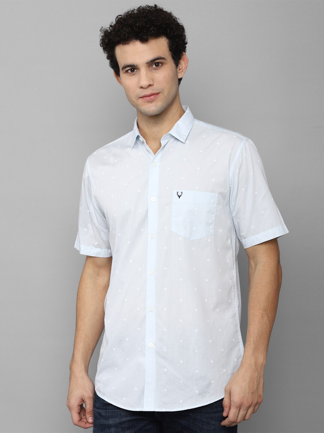 

Allen Solly Men White Slim Fit Printed Casual Shirt