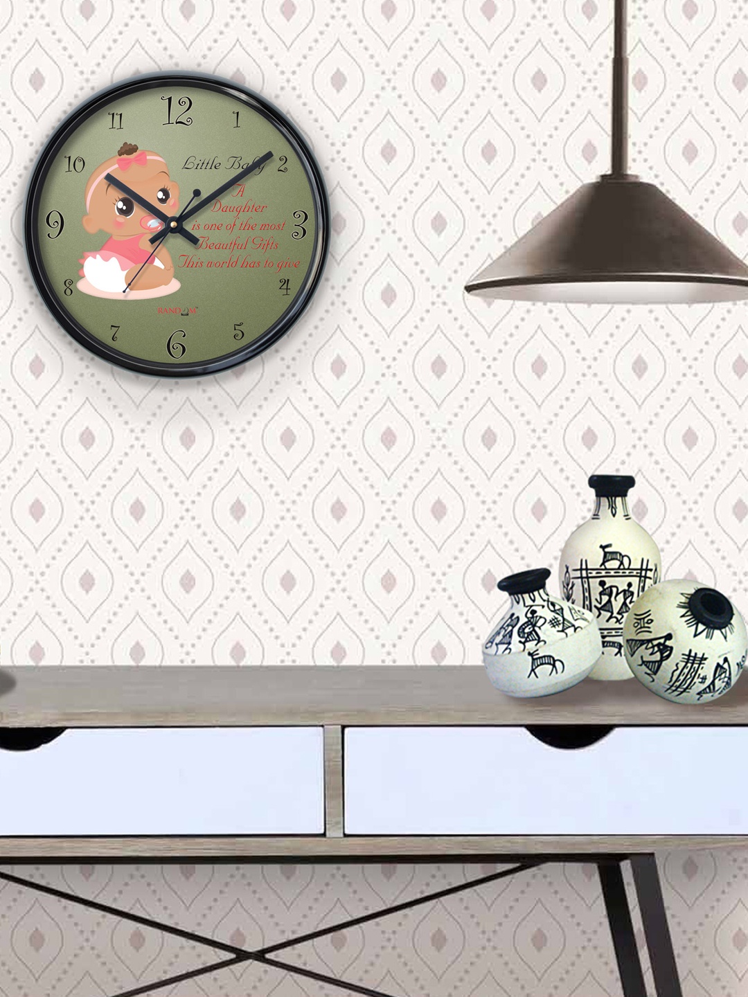 

RANDOM Olive Green Dial 30 cm Analogue Wall Clock