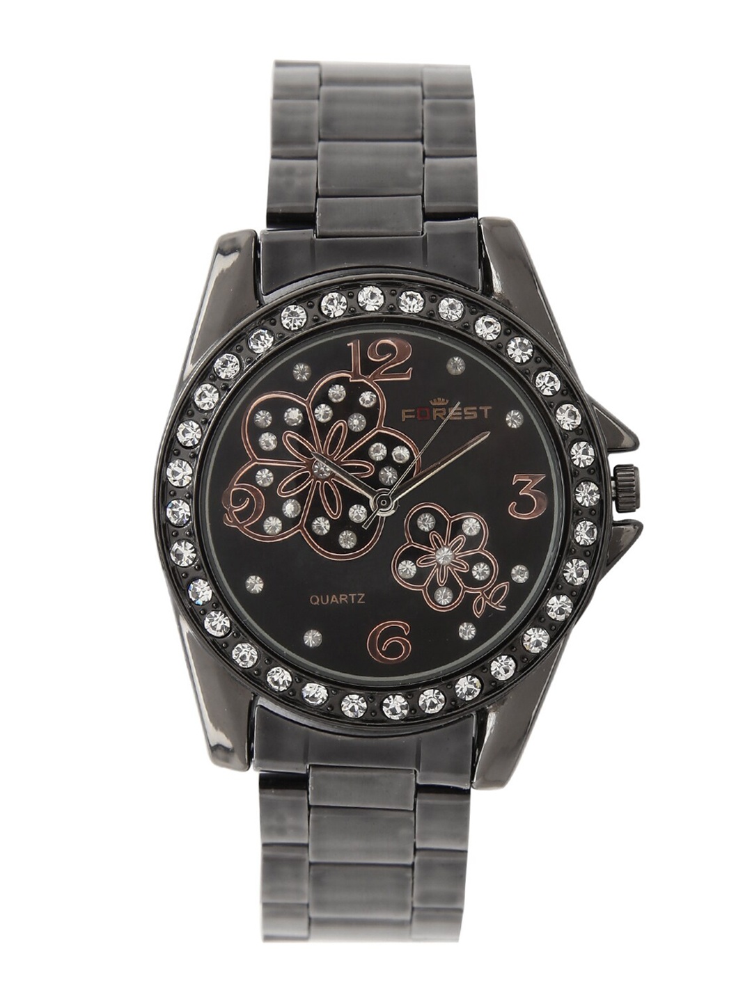 

Hobforestessentials Women Black Dial & Black Straps Analogue Watch FR22-20834F03-BK