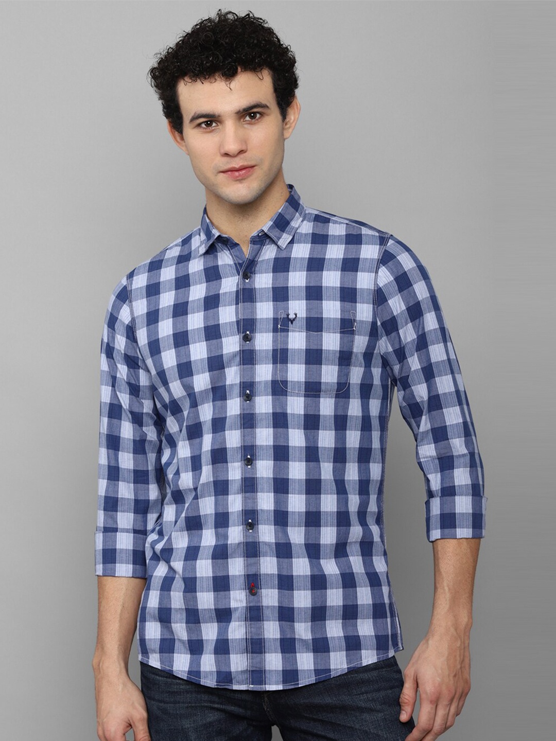 

Allen Solly Sport Men Blue Buffalo Checked Cotton Casual Shirt