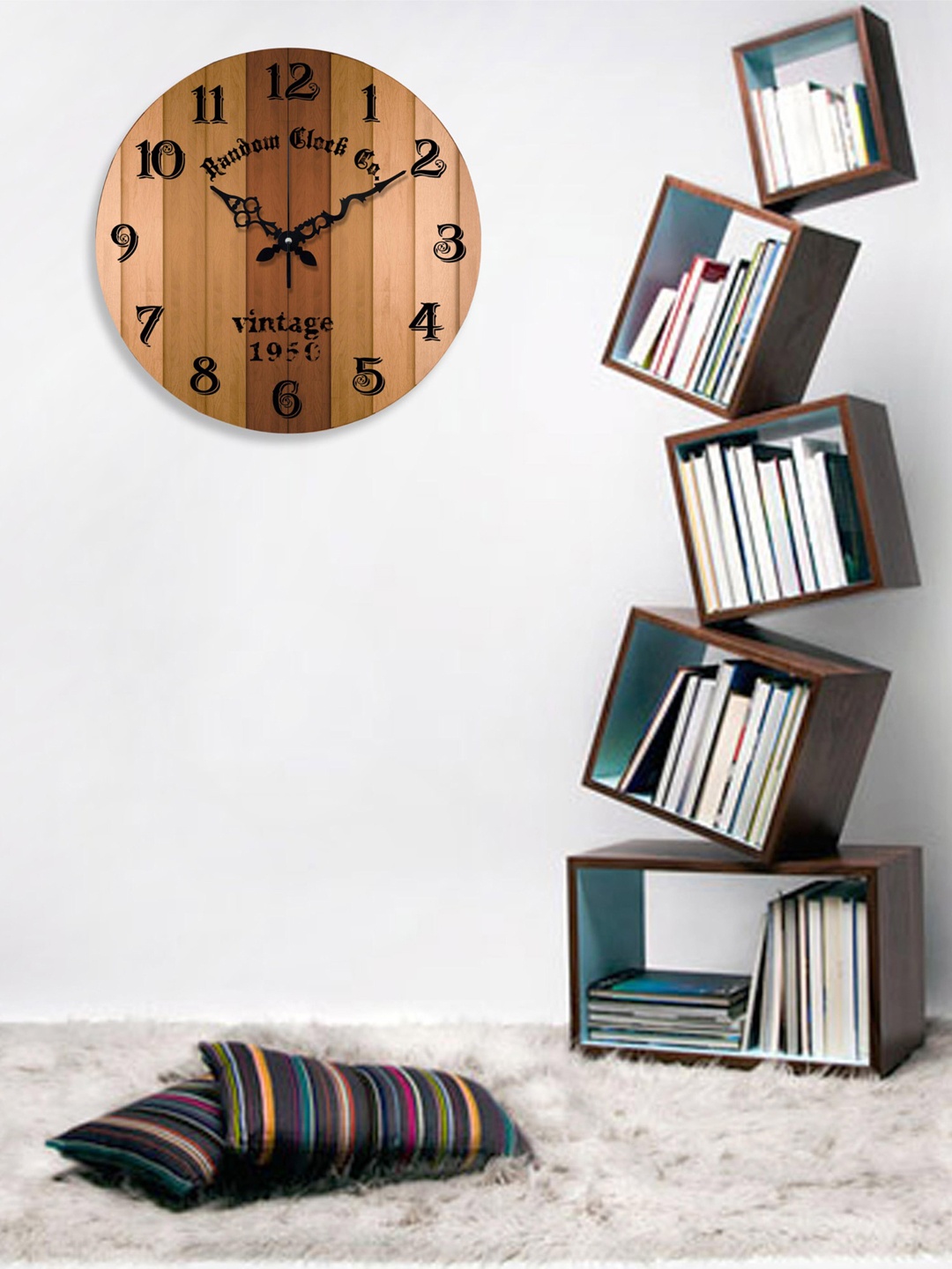 

RANDOM Brown Round Analogue Wall Clock