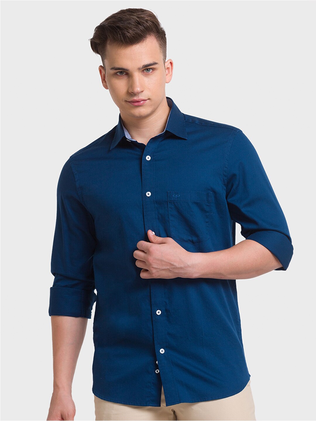

ColorPlus Men Blue Tailored Fit Casual Shirt
