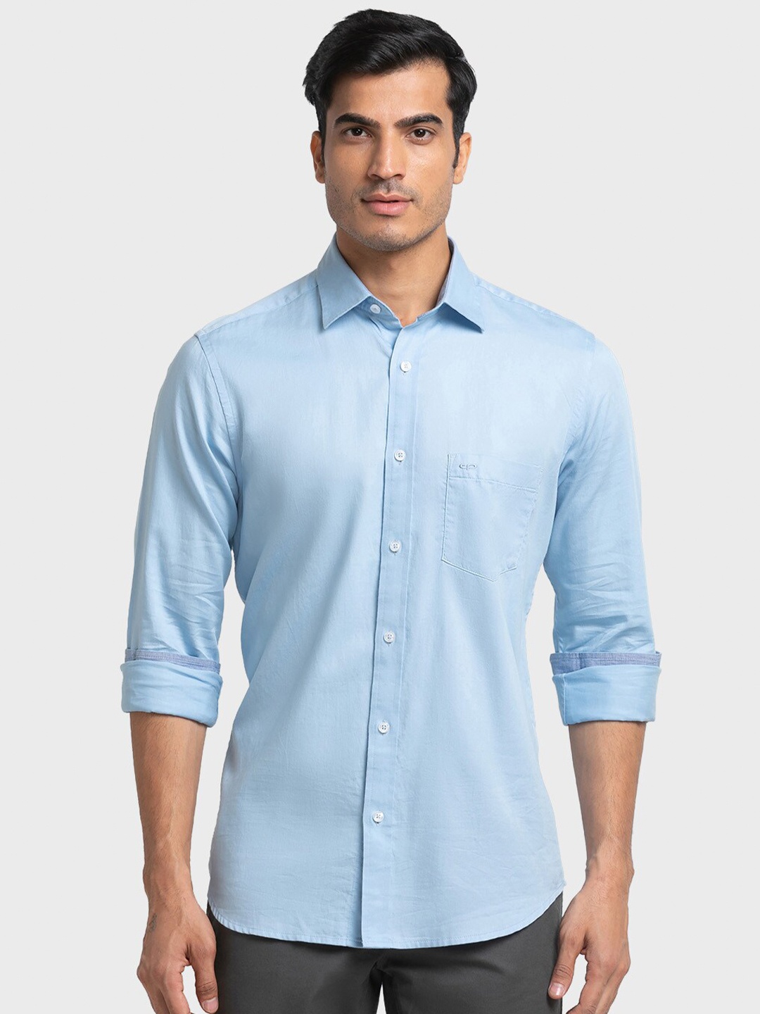 

ColorPlus Men Blue Tailored Fit Casual Shirt