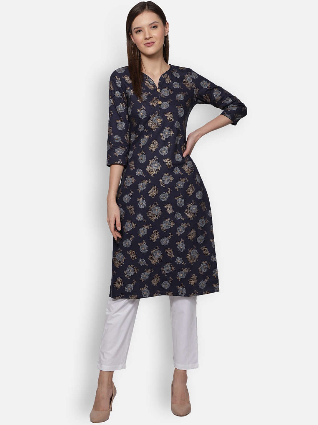

Dipsha Women Blue Printed Kurta