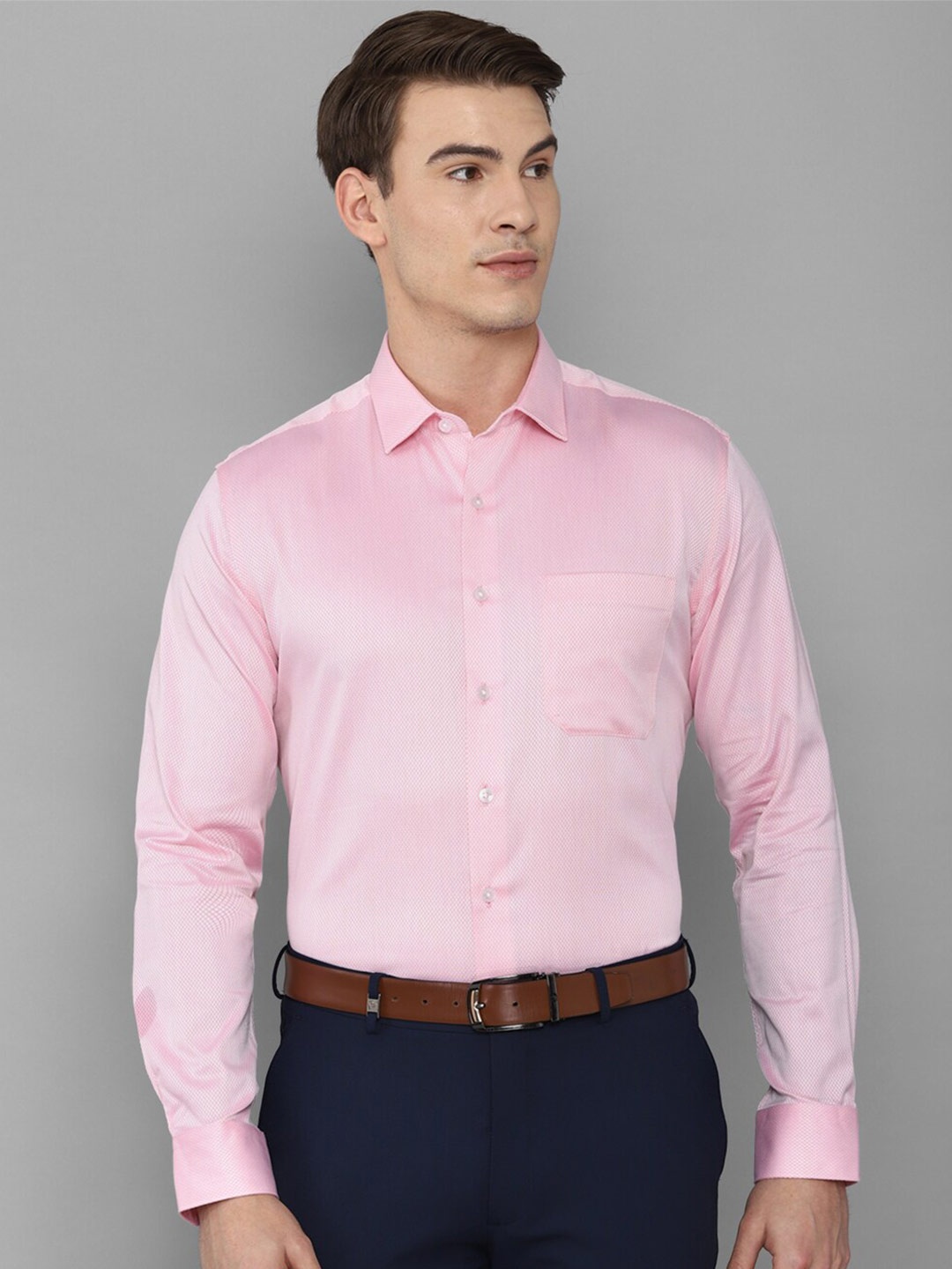 

Louis Philippe Men Pink Slim Fit Formal Shirt