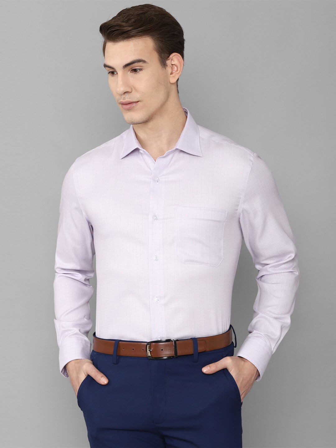 

Louis Philippe Men Purple Formal Shirt