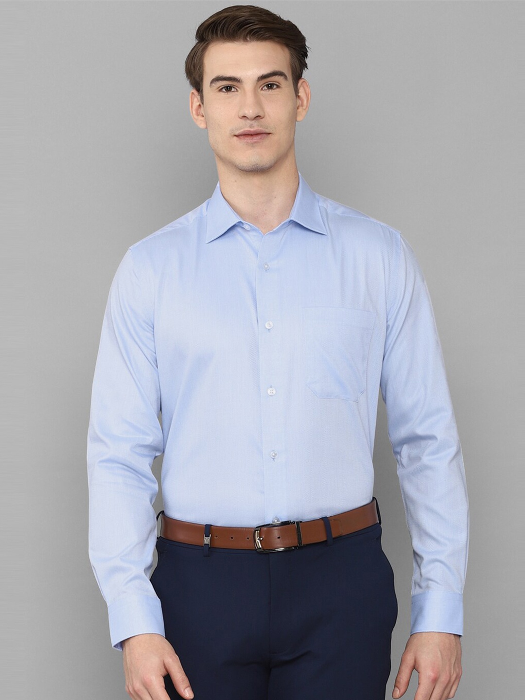 

Louis Philippe Men Blue Formal Shirt