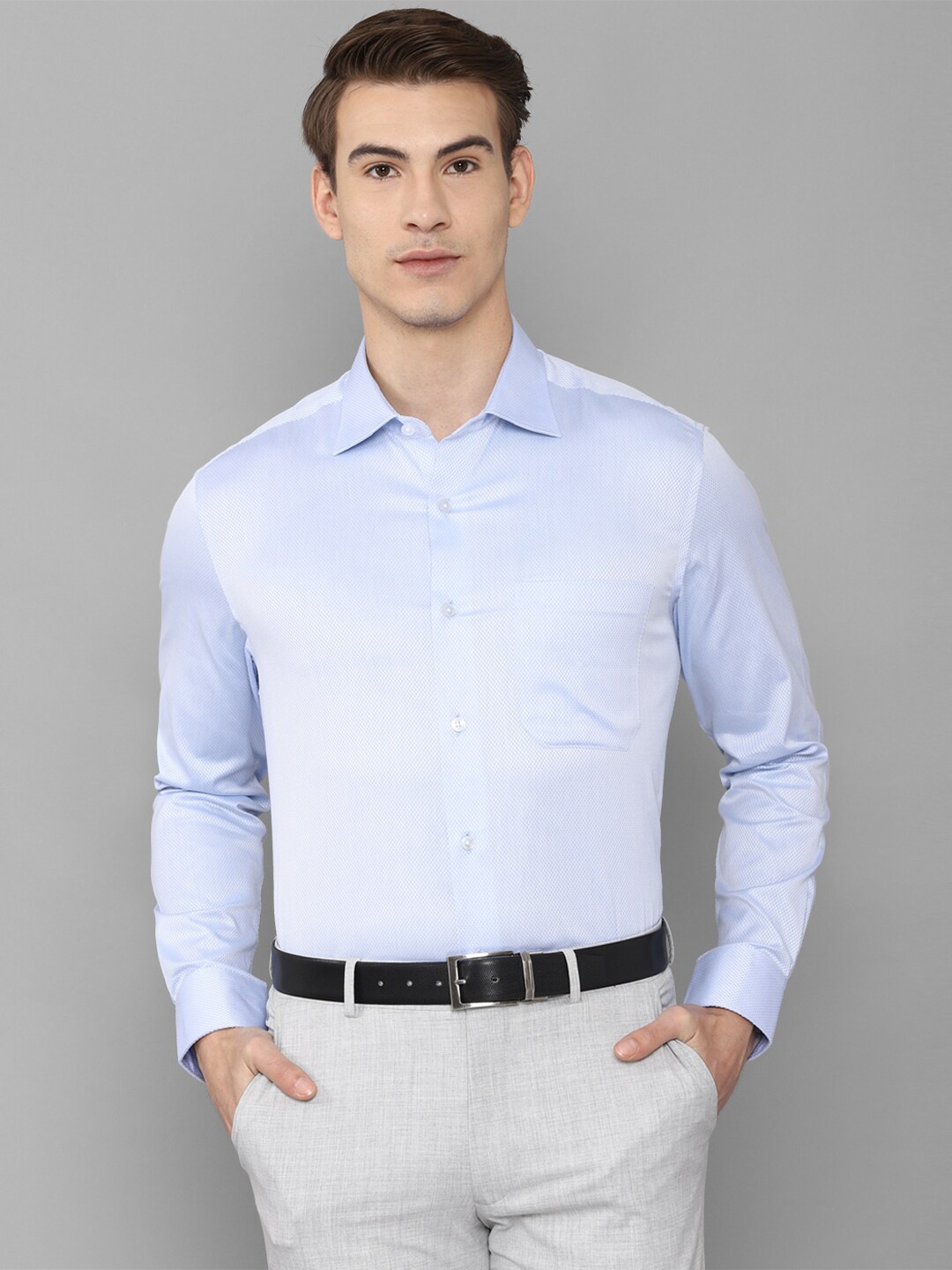 

Louis Philippe Men Blue Formal Shirt