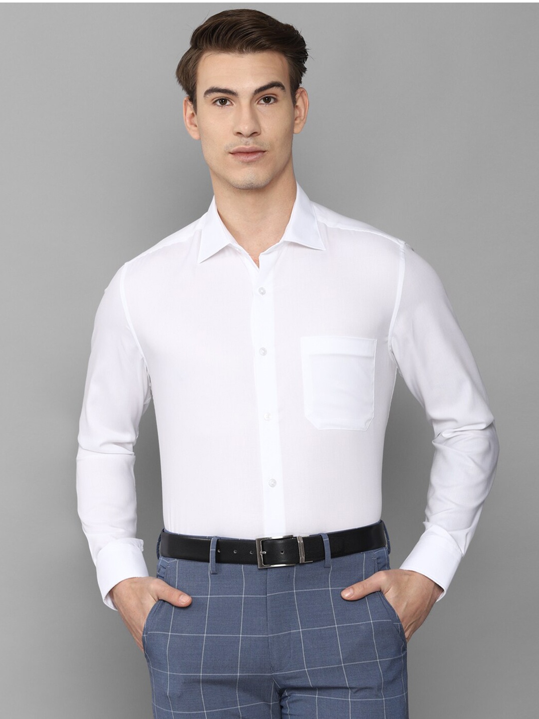 

Louis Philippe Men White Formal Cotton Shirt