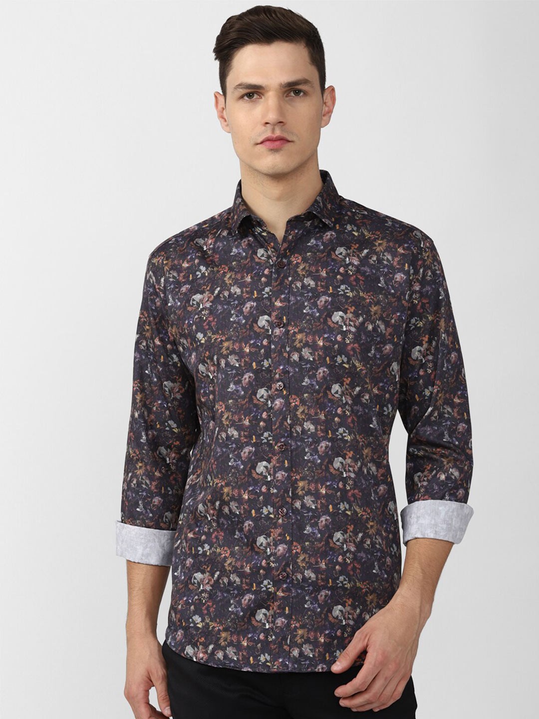 

V Dot Men Multi Slim Fit Floral Printed Casual Shirt