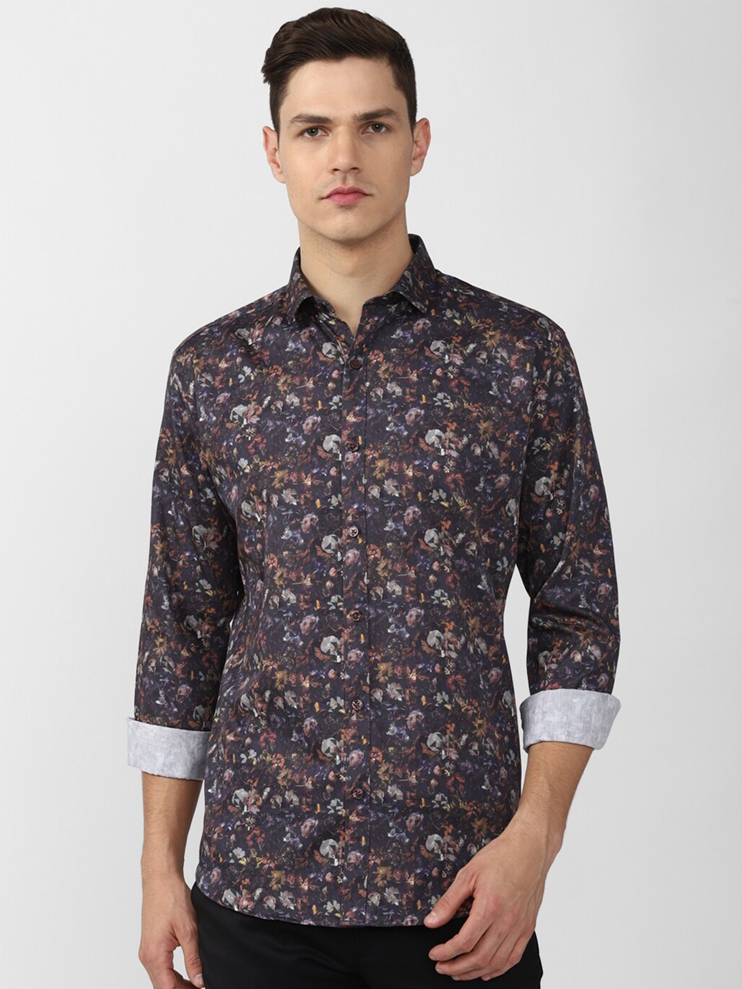 

V Dot Men Multi Slim Fit Floral Printed Casual Shirt