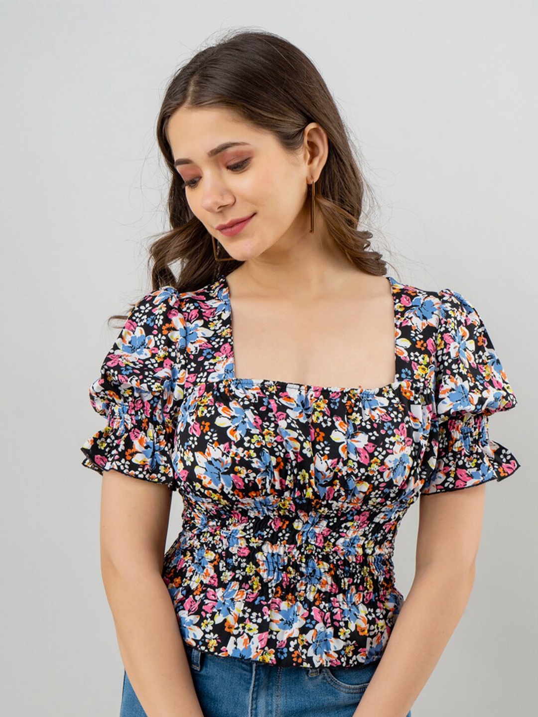 

PRETTY LOVING THING Multicoloured Floral Print Top, Multi