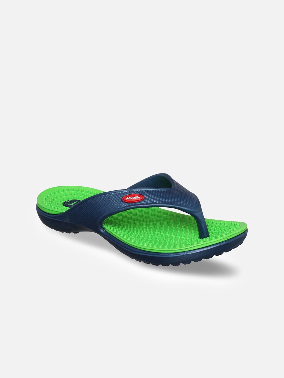 

Aqualite Women Navy Blue & Blue Rubber Thong Flip-Flops