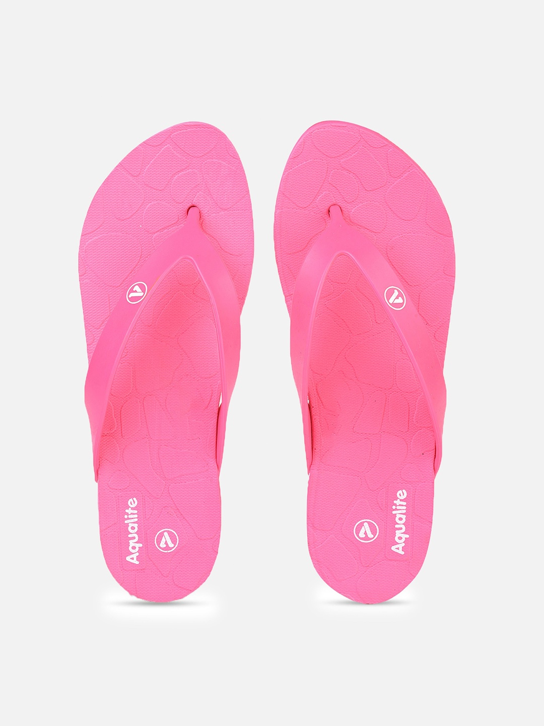 

Aqualite Women White Rubber Thong Flip-Flops