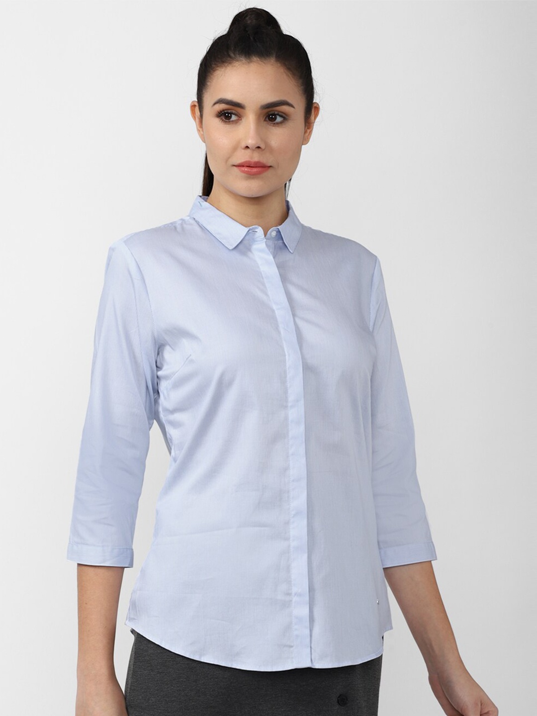 

Van Heusen Woman Blue Casual Shirt