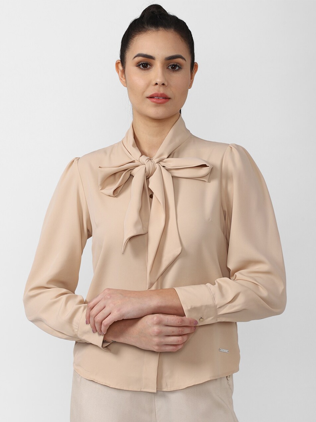 

Van Heusen Woman Women Beige Polyester Long Sleeves Casual Shirt