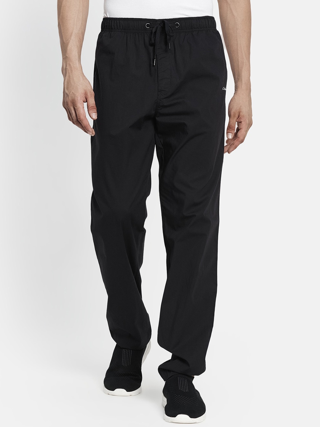 

Octave Men Black Solid Cotton Track Pants