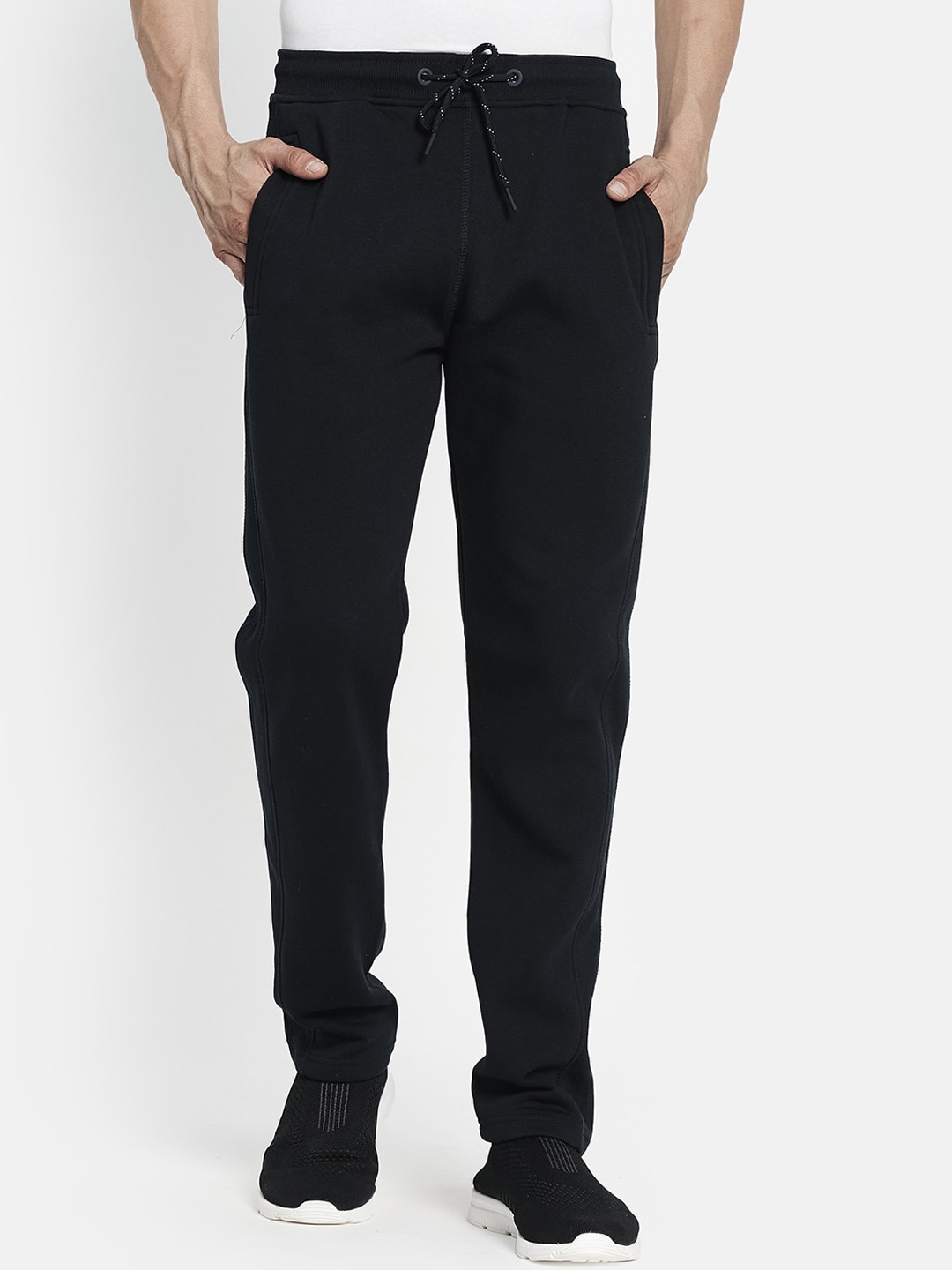 

Octave Men Navy Blue Solid Cotton Track Pants