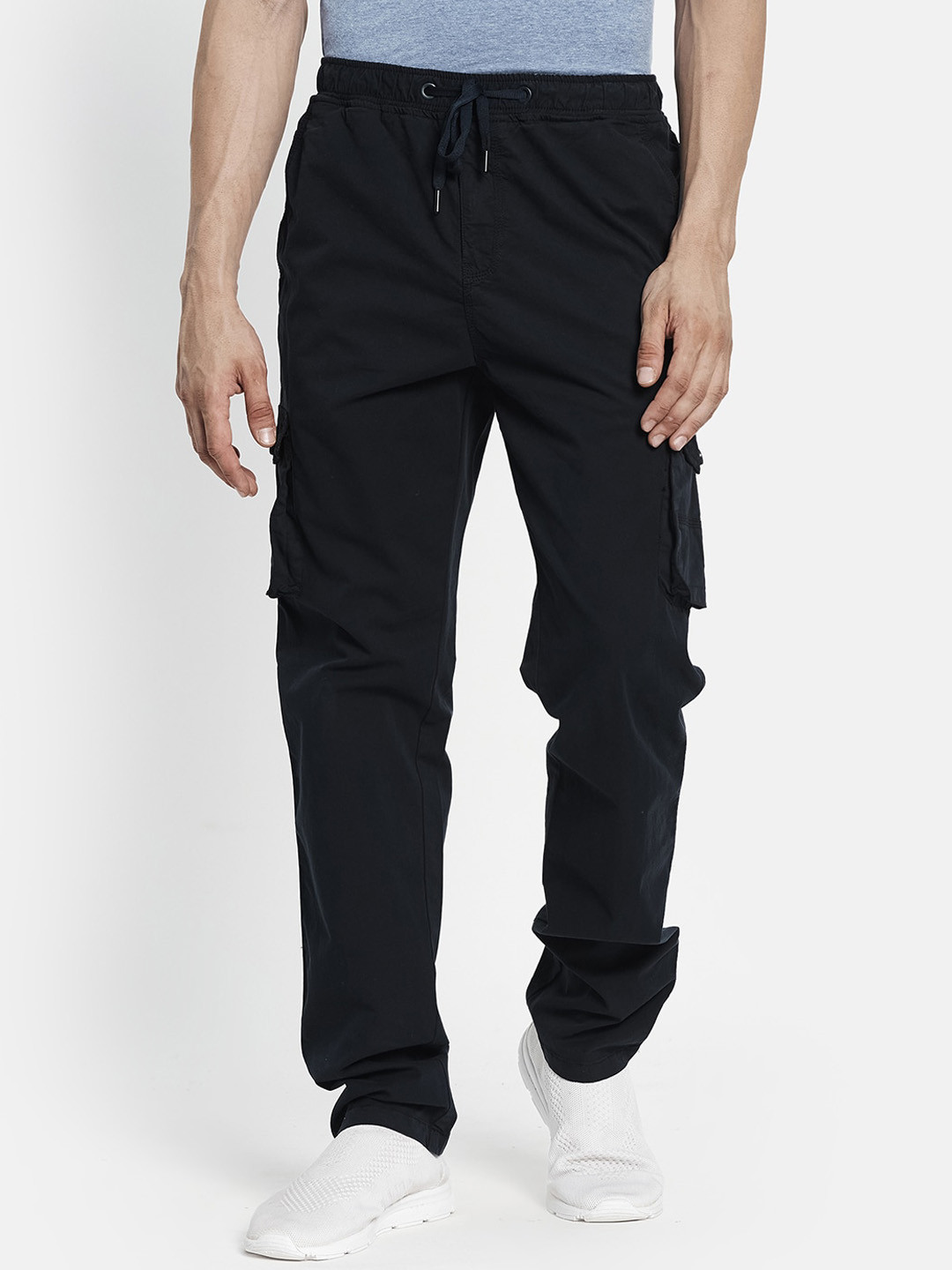 

Octave Men Navy Blue Solid Track Pant