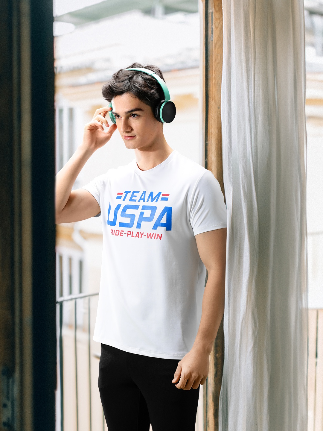 

U S Polo Assn e Typography Printed Athleisure Lounge T-shirt, White